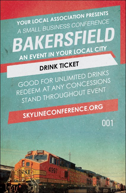 Bakersfield Drink Ticket Product Front