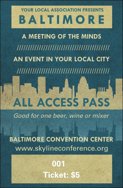 Baltimore Drink Ticket Product Front