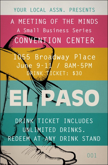 El Paso Drink Ticket Product Front