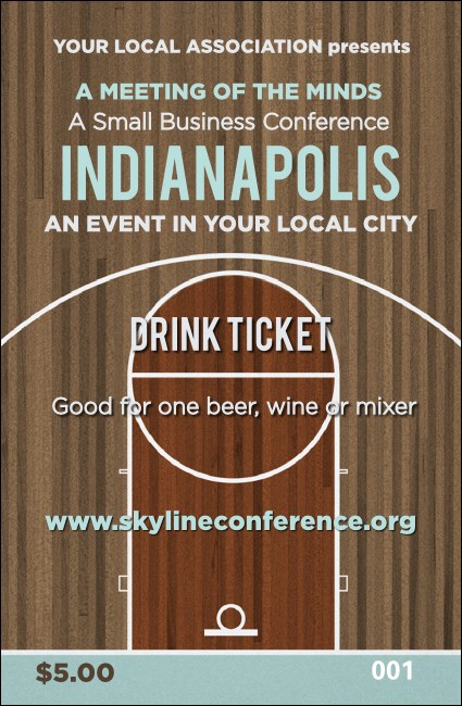 Indianapolis Basketball Drink Ticket