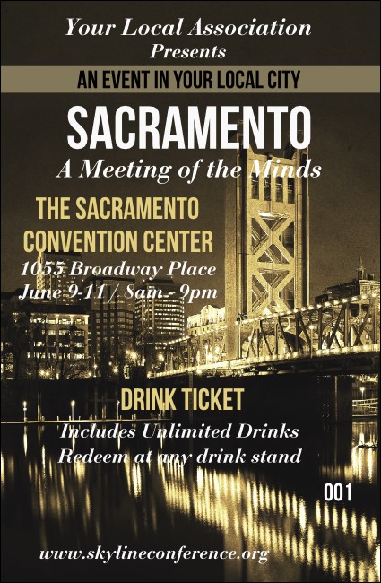 Sacramento Drink Ticket Product Front