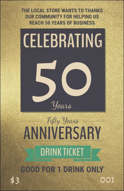 50th Anniversary Drink Ticket