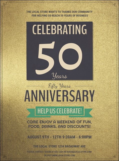 50th Anniversary Flyer Product Front
