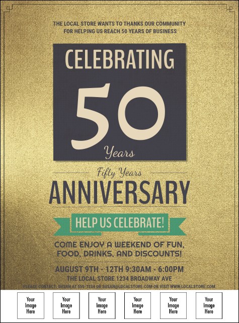 50th Anniversary Logo Flyer