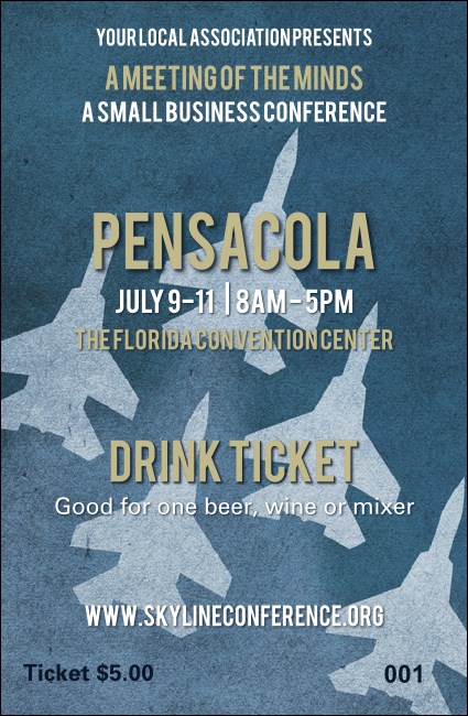 Pensacola Drink Ticket Product Front