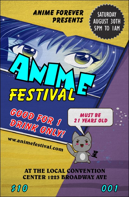 Anime Party PSD Flyer Template #5699 - Styleflyers