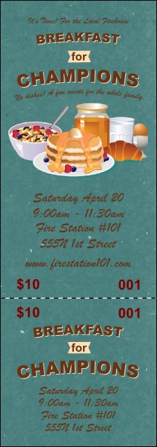 Breakfast Event Ticket Product Front