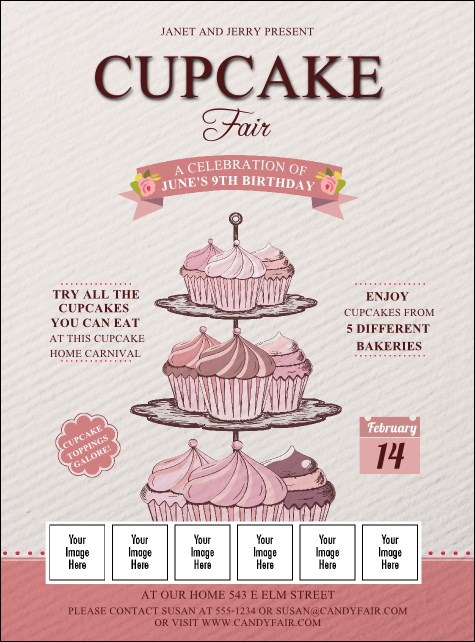 Cupcake Logo Flyer Product Front