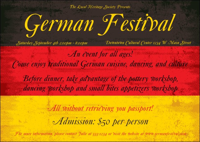 German Flag Postcard