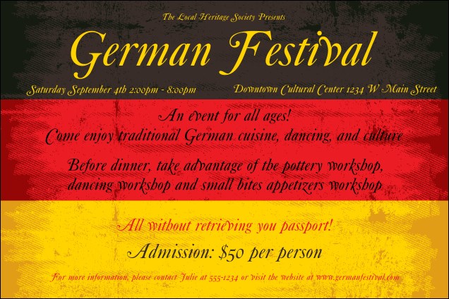 German Flag Poster
