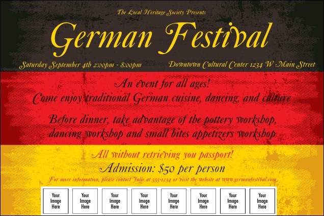 German Flag Logo Poster