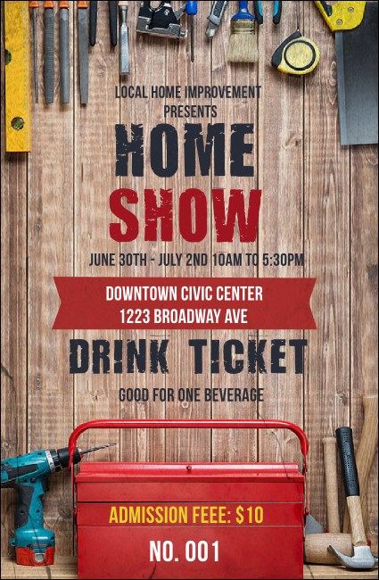 Home Improvement Drink Ticket