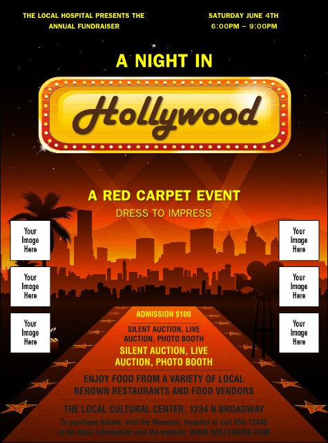 Hollywood Skyline Logo Flyer Product Front