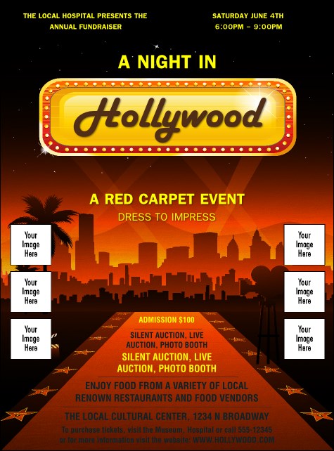 Hollywood Skyline Logo Flyer