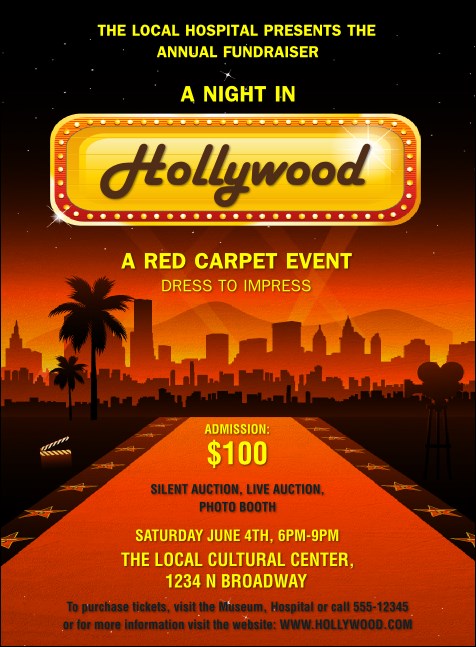 Hollywood Skyline Invitation Product Front