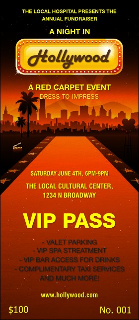 Hollywood Skyline VIP Pass Product Front