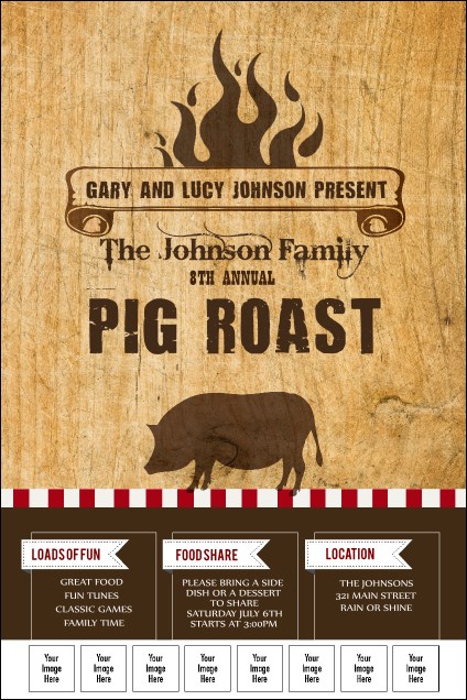 Pig Roast Logo Poster