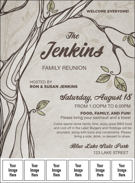 Reunion Logo Flyer Product Front