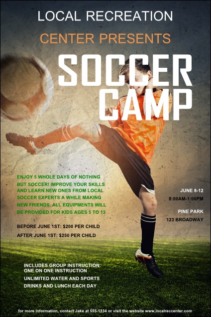 Soccer Camp Poster Product Front