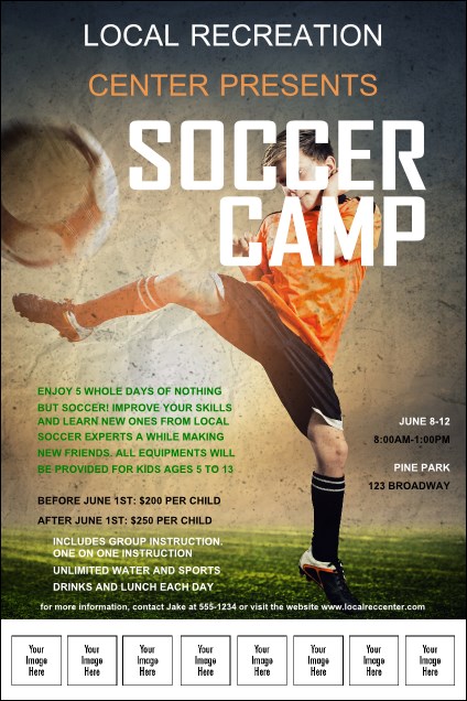 Soccer Camp Logo Poster Product Front