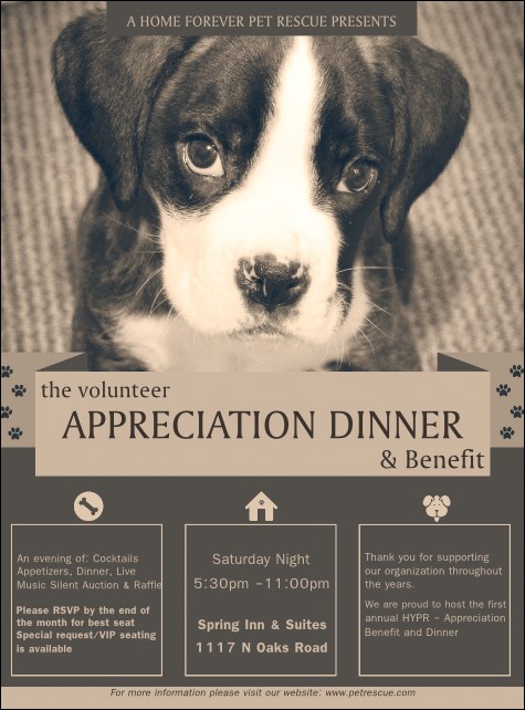 Humane Society Flyer Product Front