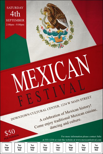 Mexican Flag Logo Poster