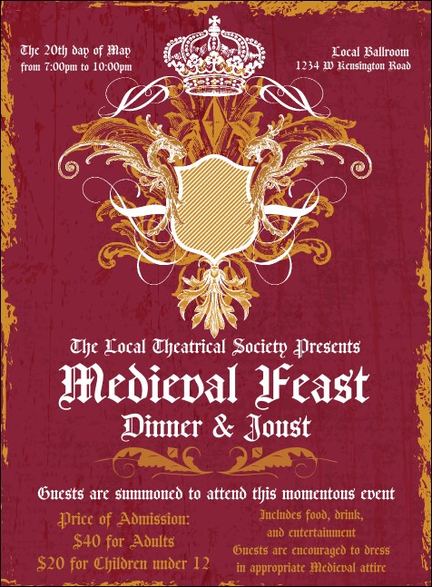 Medieval Banquet Invitation