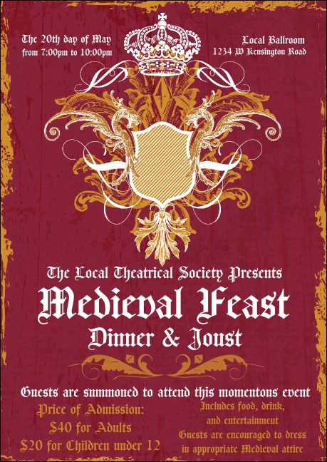 Medieval Banquet Postcard