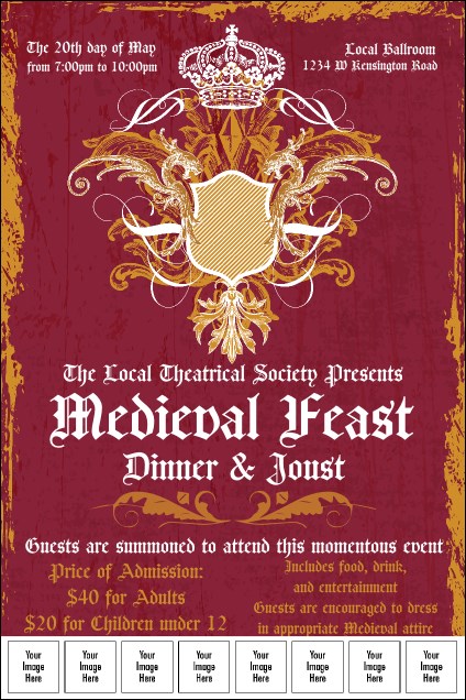 Medieval Banquet Logo Poster