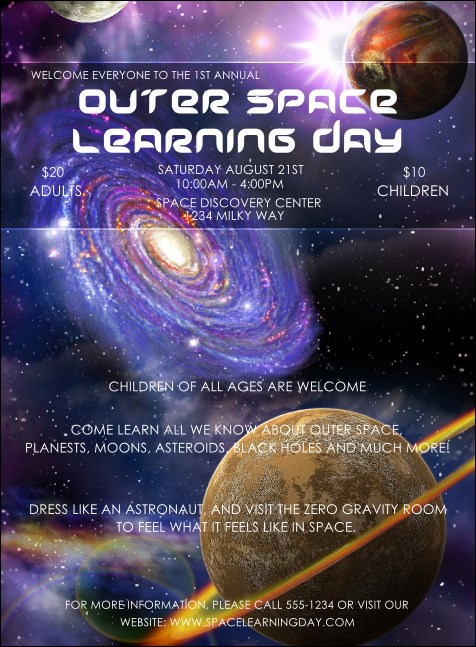 Outer Space Invitation Product Front