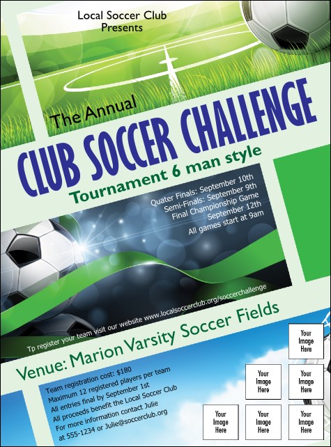 Soccer Ribbon Logo Flyer