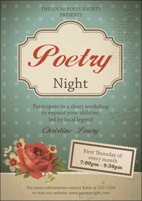 Poetry Postcard Product Front