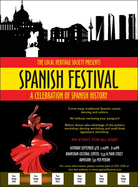 Spanish Festival Logo Flyer
