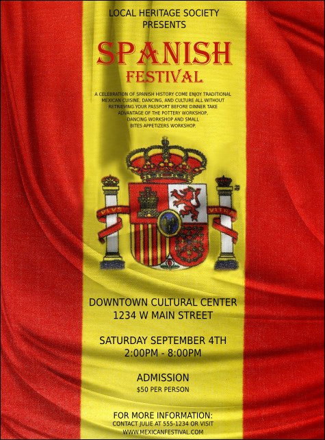 Spanish Flag Flyer Product Front