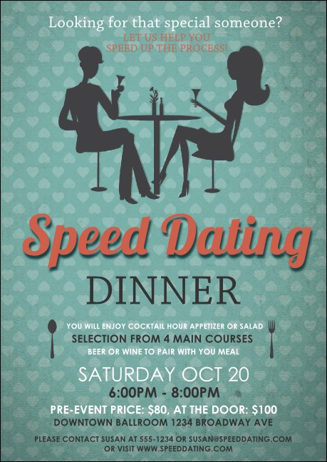 Speed Dating Postcard