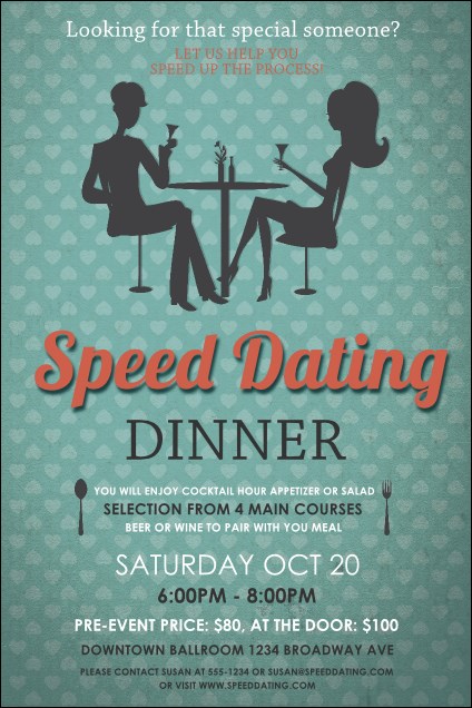 speed dating poster