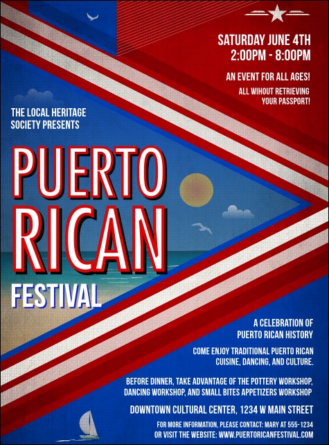 Puerto Rico Flag Flyer Product Front