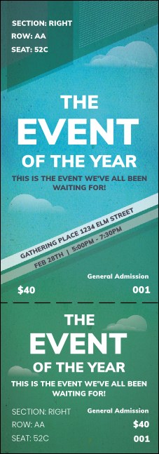 All Purpose Clouds  Reserved Event Ticket Product Front