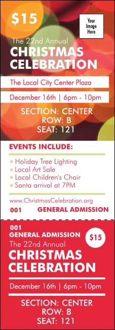 Holiday Lights Reserved Event Ticket Product Front