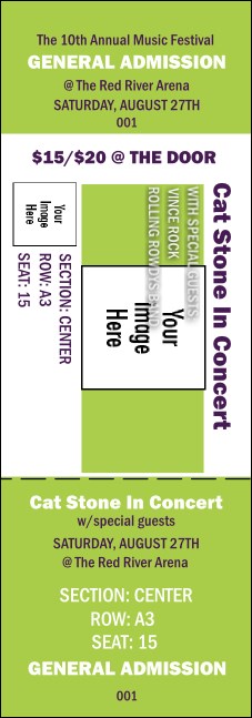 Big Logo Lime Reserved Event Ticket Product Front