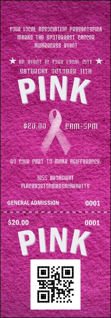 Breast Cancer Event Ticket Product Front