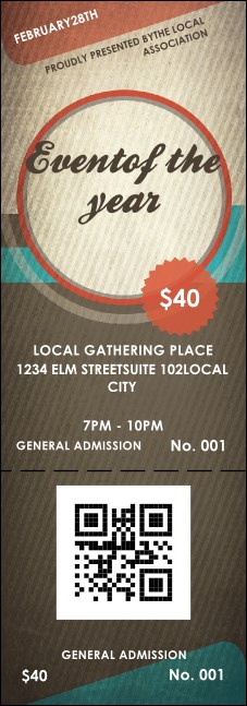 All Purpose Circle Event Ticket Product Front