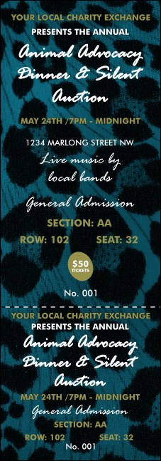 Animal Print Reserved Event Ticket Product Front