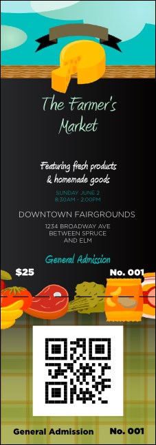 Farmer's Market Event Ticket Product Front
