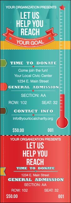 Fundraising Thermometer Reserved Event Ticket Product Front