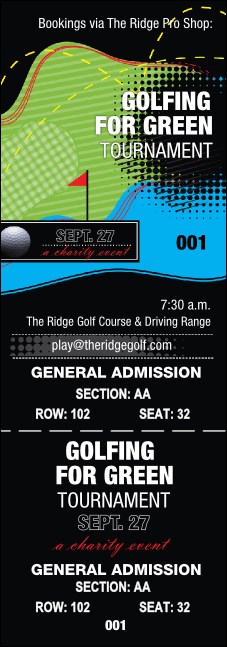 Golf Water Hazard Reserved Event Ticket Product Front