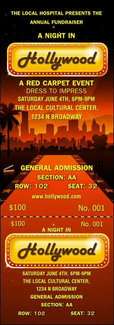 Hollywood Skyline Reserved Event Ticket Product Front