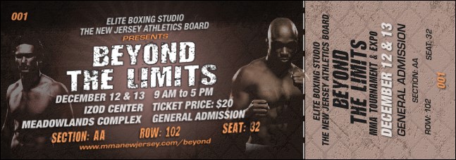 MMA Main Event Brown Reserved Event Ticket
