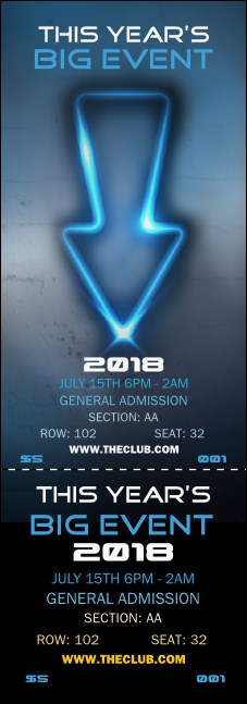 Night Club Neon Reserved Event Ticket