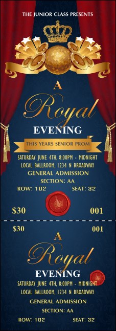 Royal Reserved Event Ticket Product Front